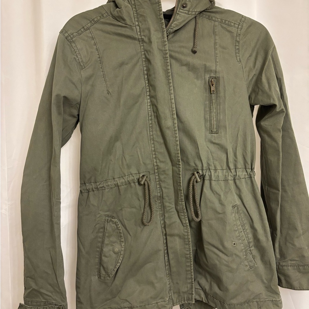 Ambiance Olive Green Hooded Jacket